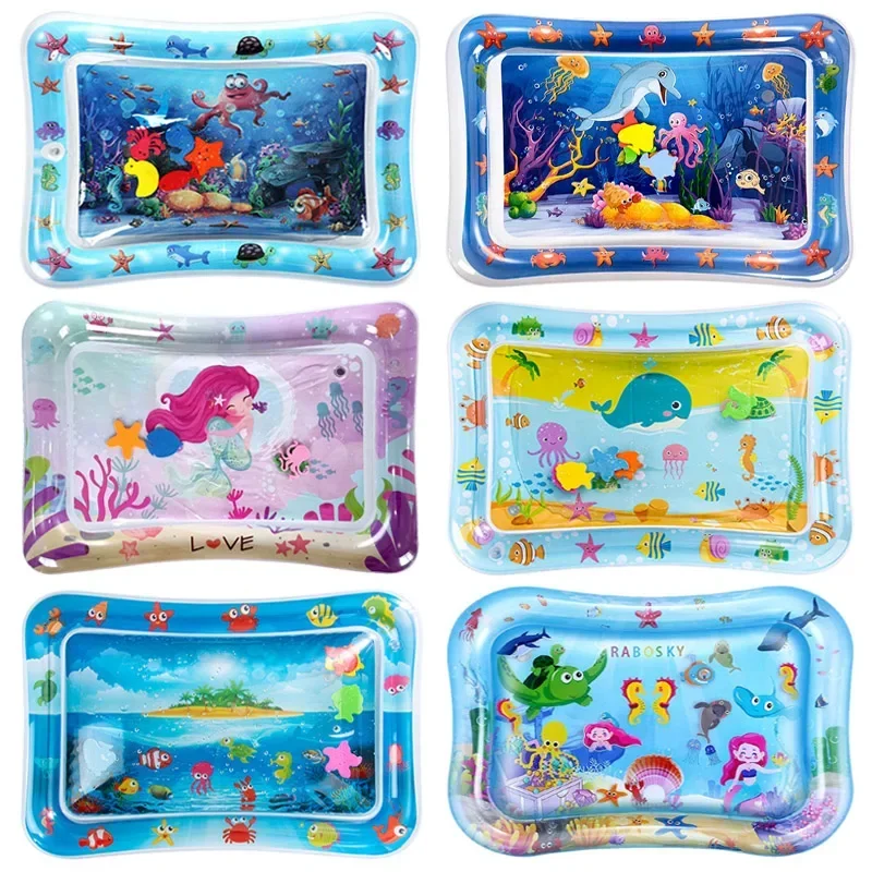 Baby Spielen Matte Aufblasbare Wasser Kissen PVC Infant Bauch Zeit Kleinkind Wasser Pad Für Kinder Frühe Bildung Entwicklung Aktivität Spielzeug Image
