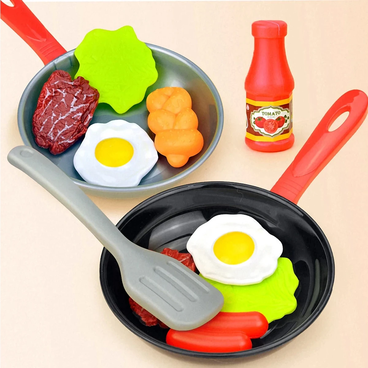 8PCS Küche Lebensmittel Spielzeug für Kinder Simulation Geschirr Pretend Spielen Steak Gemüse Topf Brot Hot Dog Lebensmittel Kinder Mädchen spielzeug Image