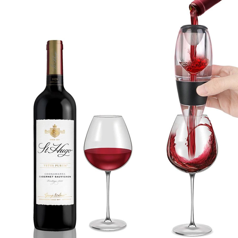 Rotwein Whisky Belüfter Spender schnell ernüchternde Wein Dekan ter Aus gießer mit Filter und Basis Professional für Bar Party Küche Image