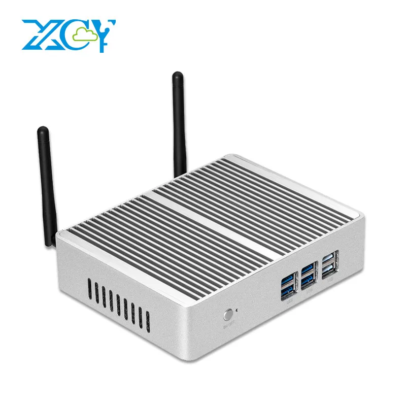 XCY Lüfterloser Mini-PC Intel Core i7 4500U i5 4200U i3 5005U Windows 10 HDMI VGA Display 300 Mbit/s Wi-Fi Gigabit Ethernet Linux HTPC Image