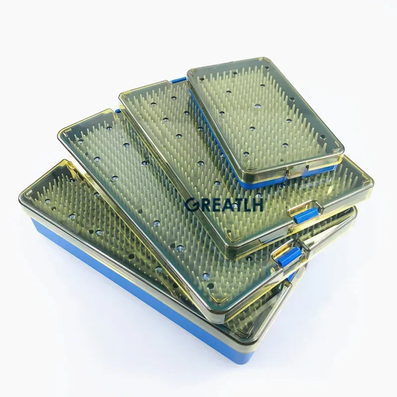 GREATLH Silikon-Desinfektionsbox mit Pad, Sterilisationstablett, Box für chirurgische Instrumente, Autoklav Image