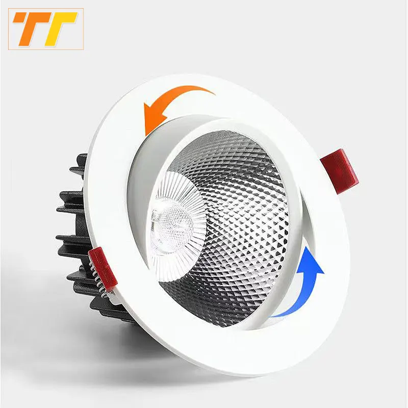 Dimmbare LED-Downlights, 7 W, 9 W, Spotlichter, 12 W, 15 W, AC90 V-260 V, 5 W, 18 W, 24 W, COB-Chip, Deckeneinbauleuchten für die Heimbeleuchtung