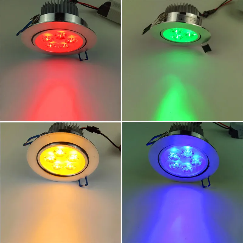 LED Farben Downlight 3W 5W 7W 9W Decke Luminaria Lampe AC230V Wechselnde Einbauleuchte Glühbirne Lampe für Flur Wandleuchten