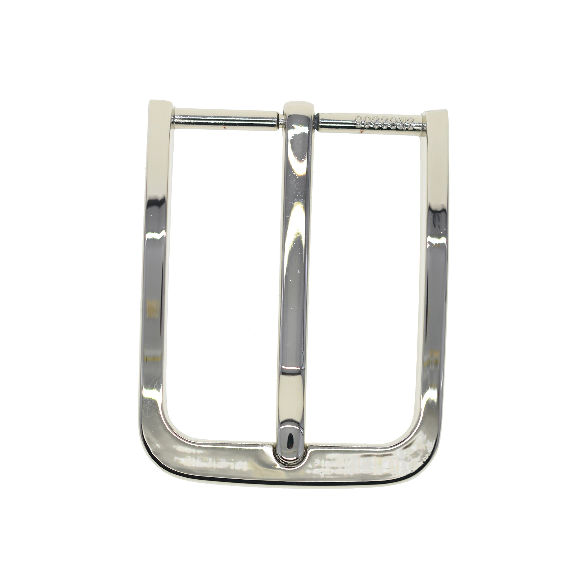 Super feine Einfache muster solide metall pin lock spiegel Silber dame gürtel schnalle für 1,6 zoll gurt ersatz Image