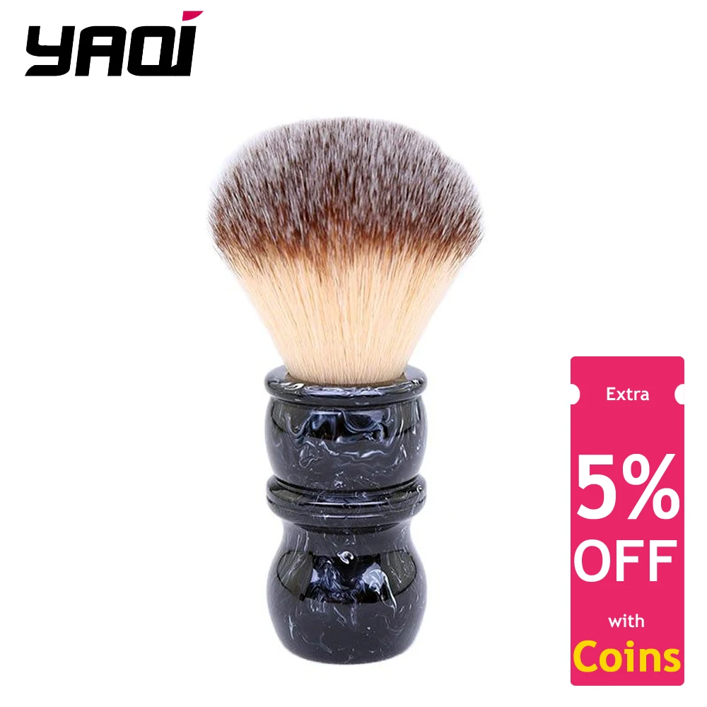 Yaqi 24MM männer Rasierpinsel Harz Griff Nylon Für Männer Ausverkauf Bart Professionelle Barber Gesicht Reinigung Rasierpinsel werkzeug