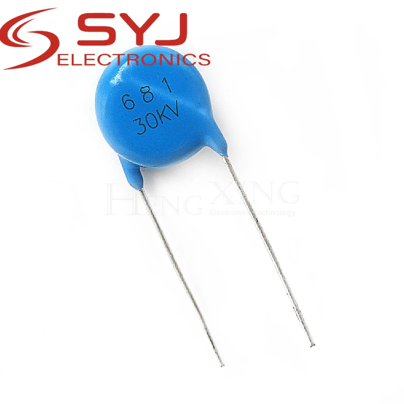 5 Stück 30KV681 Y5T 681 30KV 680PF 680P/30KV Hochspannungsbeständige Keramikchip-Keramikkondensatoren Image