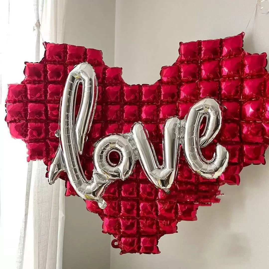 1PCS Große Hintergrund Wanddekoration Herz LIEBE Luftballons für Frauentag Valentinstag Königin Geburtstag Ehe p Vorschlag