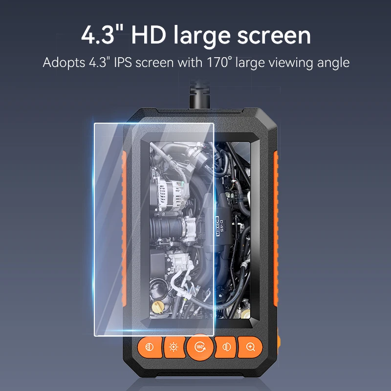 KERUI Dual/Single Lens 2MP Endoskop Kamera 4,3 IPS Bildschirm Wasserdichte Kamera Endoskop für Rohr Inspektion Auto Reparatur Image