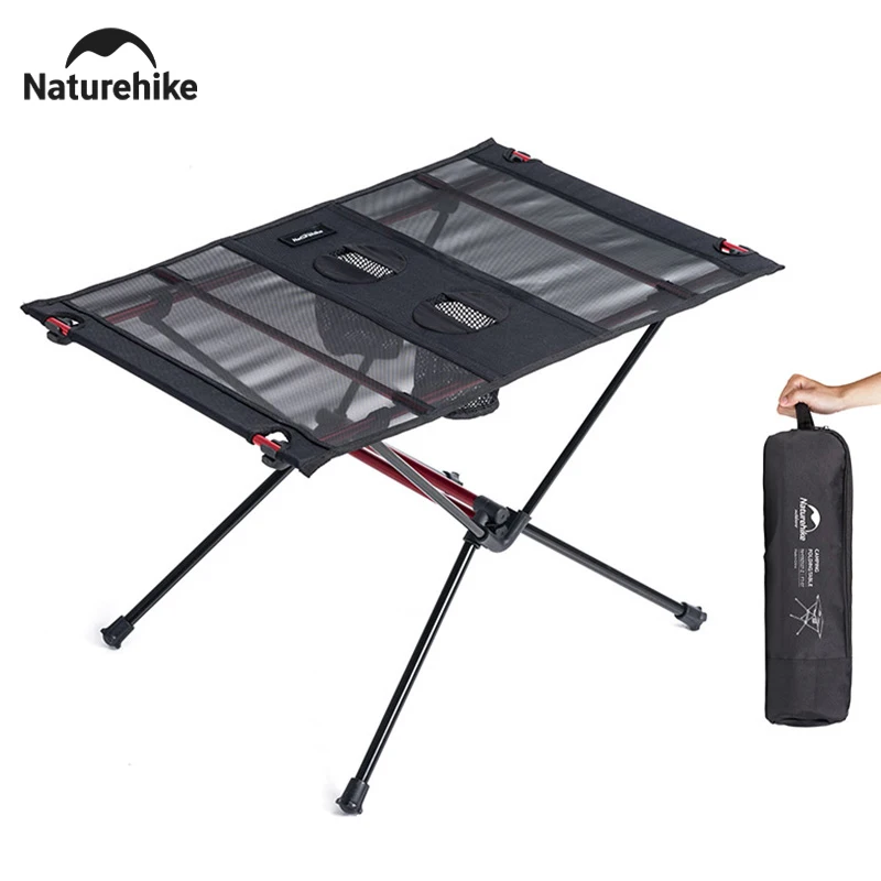 Naturehike 2025, Camping-Klapptisch, ultraleicht, tragbar, Wasserbecher, Schreibtisch, Nylon, wasserdicht, für Reisen, Picknick, Angeltisch