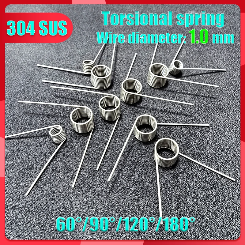 1,0 mm Drahtdurchmesser Präzisions-Torsionsfeder Hochfeste V-förmige Feder kann individuell angepasst werden 60 ° /90 ° /120 ° /180 ° Image