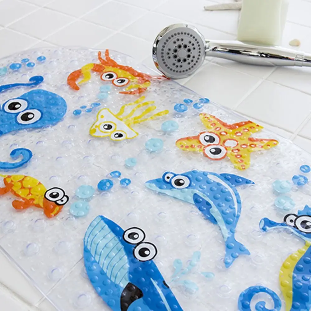 Weiche Cartoon PVC Kinder Anti-Rutsch-Bade matte rutsch feste Sicherheit mit Sauger Dusch matte Massage Badewanne Matten Pad Image