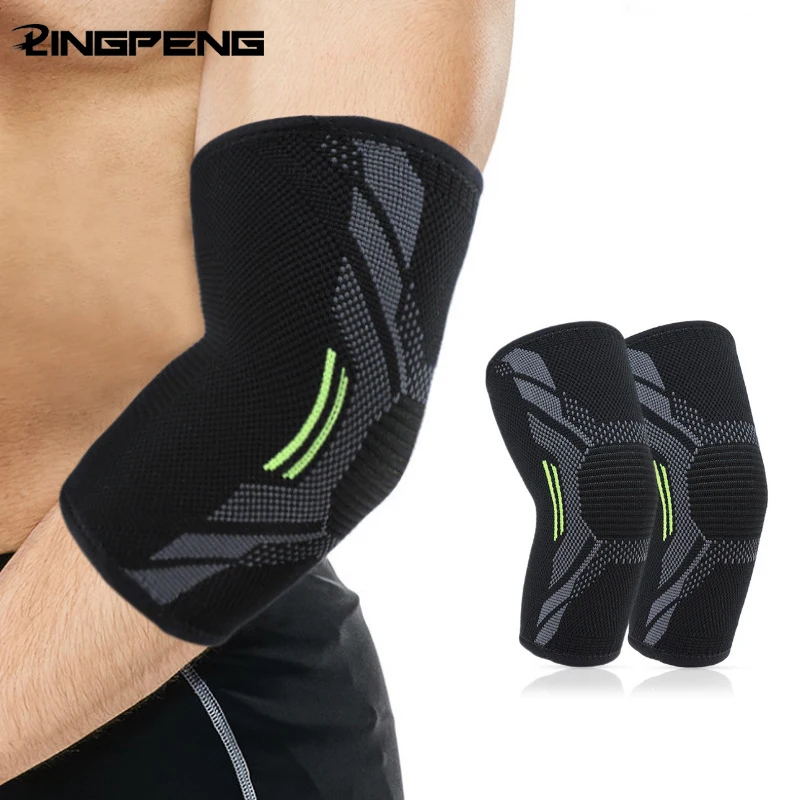 Ellenbogen Unterstützung Elastic Gym Sport Ellenbogen Schutz Pad Absorbieren Schweiß Sport Basketball Volleyball Tennis Arm Hülse Ellenbogen Klammer Image