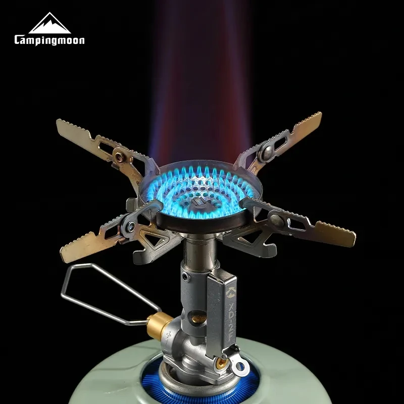 CAMPINGMOON XD-2F Tragbarer, spannungsstabilisierter, integrierter Gasherd für den Außenbereich, leistungsstarker, winddichter Wanderfeldkocher Image