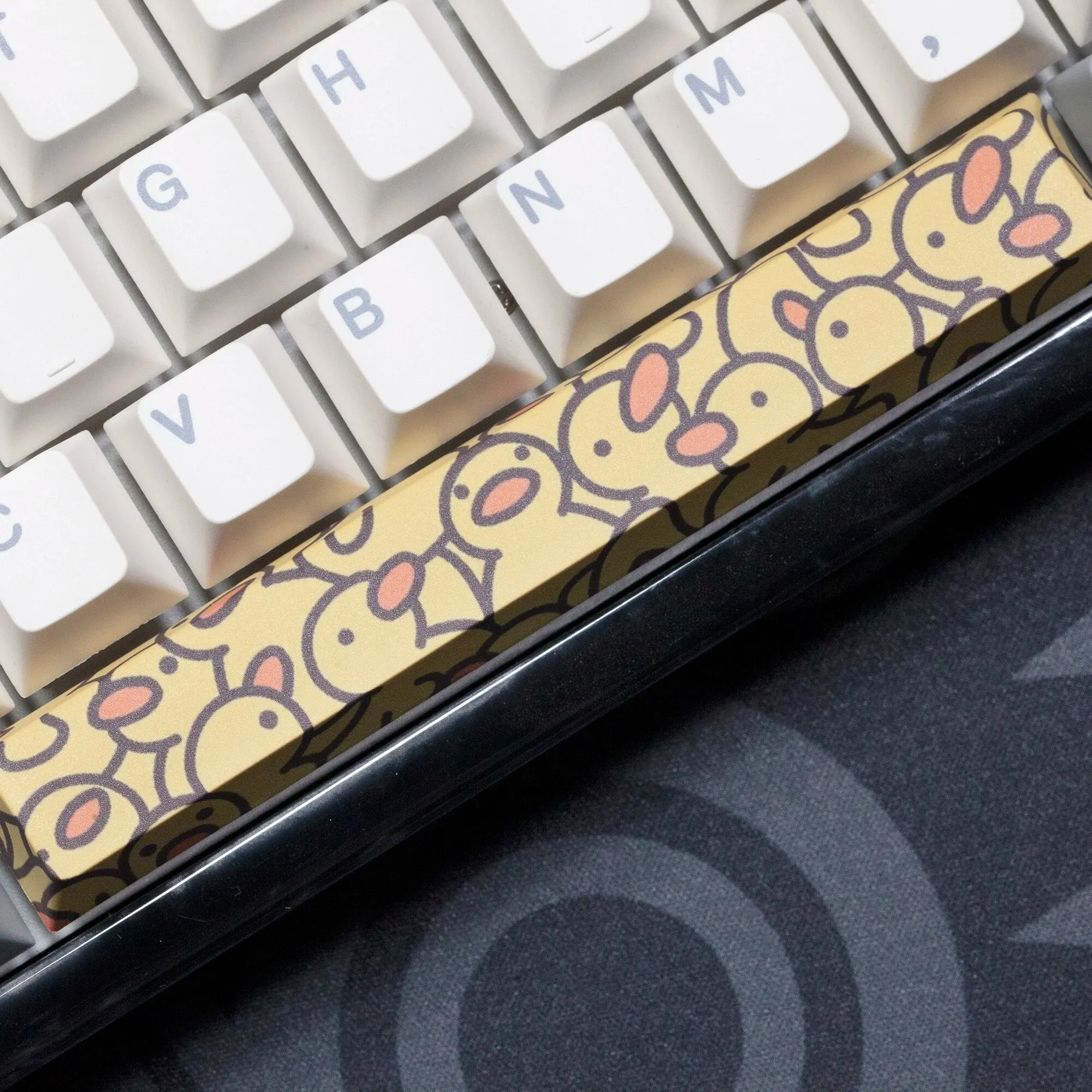 Neuheit Allover Dye Subbed Keycaps gelb Baby Ente Space bar pbt für Gaming mechanische Tastatur Kirsche Profil 6,25 u nur Image