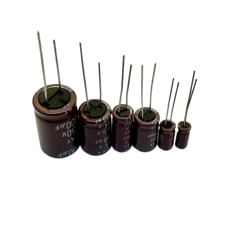 NIPPON NCC KY-Serie, niedrige Impedanz, ESR, lange Lebensdauer, 6,3 V/10 V/16 V/25 V/35 V/50 V, 1 uF ~ 1000 uF, Aluminium-Elektrolytkondensator Image