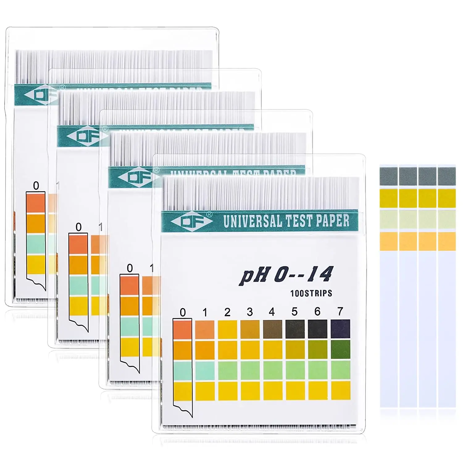 100 Streifen 0–14 PH Alkalische Säureanzeige Papier Wasser Speichel Lackmus Test Kit für Test Körper Säure alkalische pH-Wert Hautpflege Image