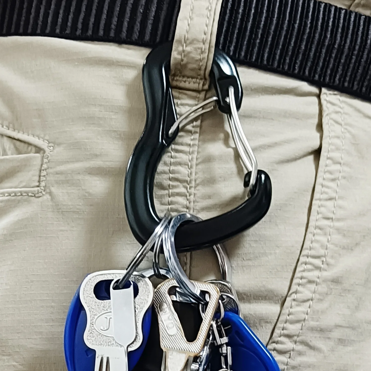 TRAVELER Hängematte mit doppelter Verriegelungsschnalle, multifunktionale Hängeschnalle aus Aluminiumlegierung, Camping-Hängematte, schnelle Hängeschnalle Image