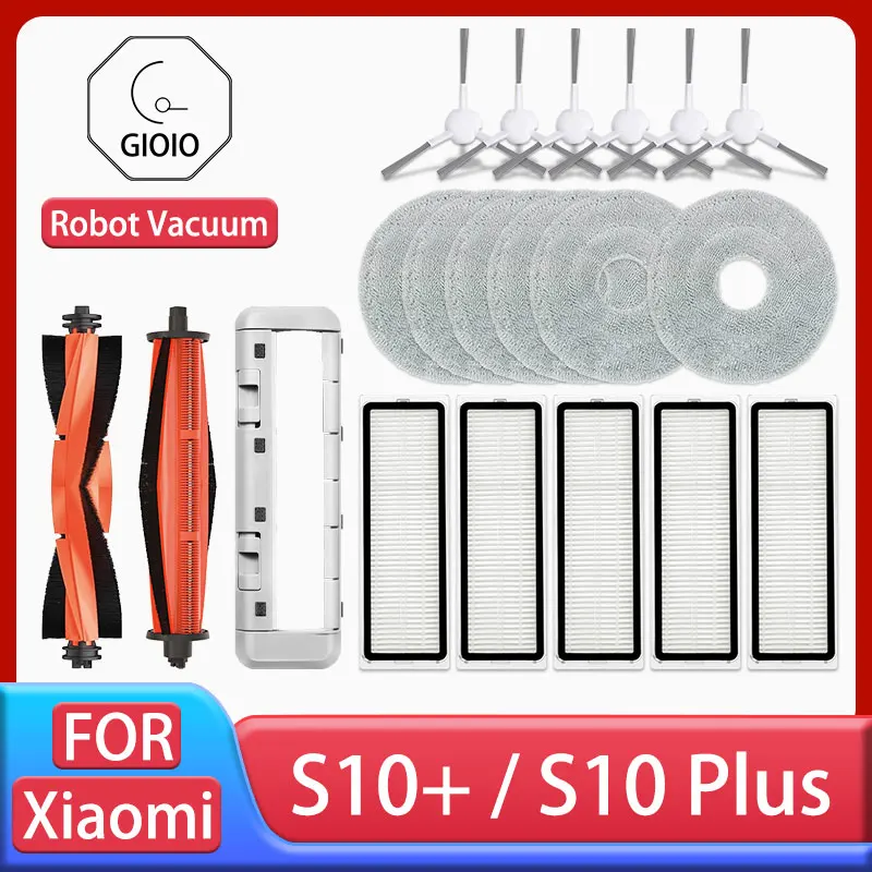 Für Xiaomi Roboter Vakuum S10 + / S10 Plus Zubehör Hauptbürste Seitenbürste Hepa-Filter Mopp Lappen Tuch Ersatz Ersatzteile Image