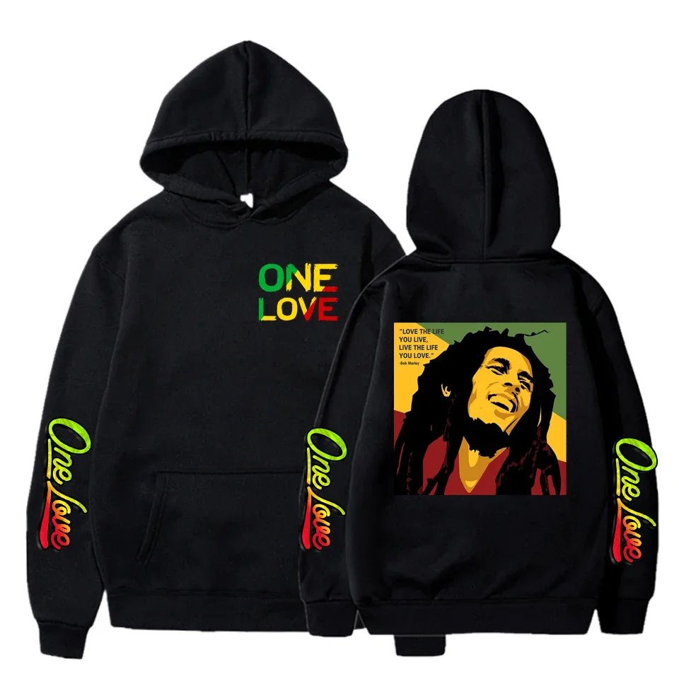 Rapper Bob Marley Hoodies Print Legend Reggae One Love Hoody Gothic Sweatshirts Männer Frauen Mode Sweatshirt Hoodie Sweatshirt