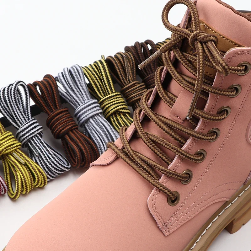 1 paar Stiefel Runde Schnürsenkel Gestreiften Doppel Farbe Schnürsenkel Outdoor Wandern Freizeit Schnürsenkel Turnschuhe Casual Schnürsenkel Zubehör Image