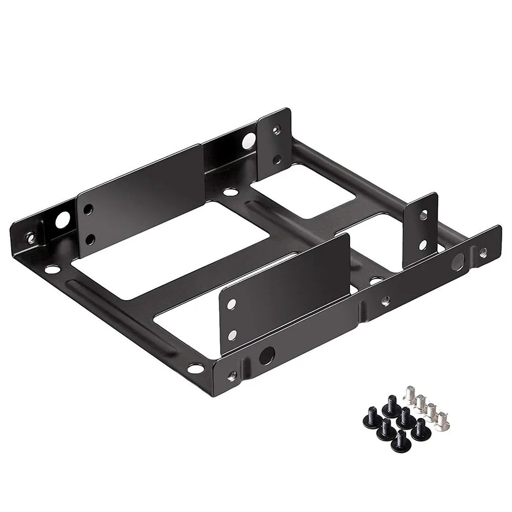 Metall-Montagehalterung für 2,5 Zoll bis 3,5 Zoll Festplattenfach – 2 x 2,5 Zoll bis 3,5 Zoll Festplatten-/SSD-Montagehalterung Image