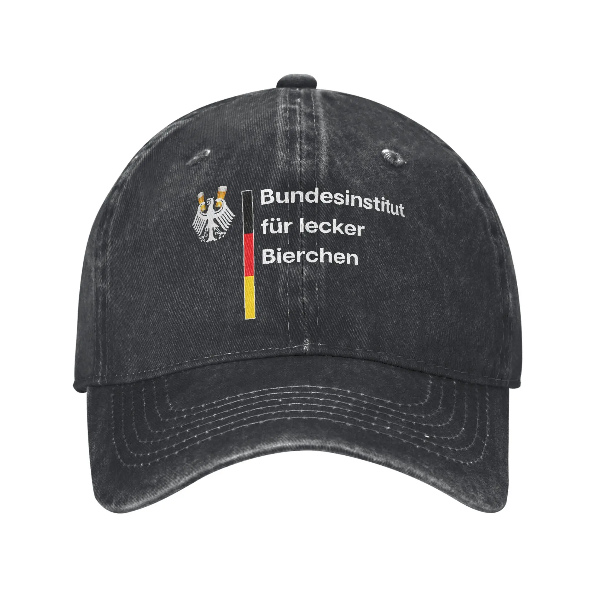 Vintage Deutsch-Federal Institut für köstliche Biere Baseball Cap Unisex Distressed Cotton Sun Cap Outdoor Workouts Geschenk Hut Image