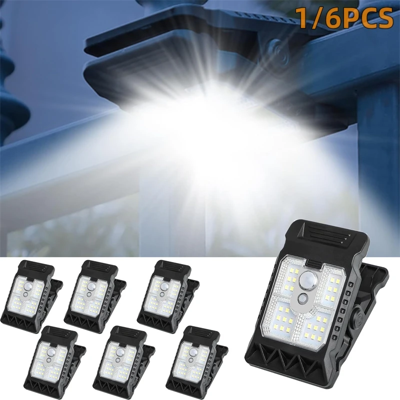 Clip-on-Solarleuchten für den Außenbereich, wasserdichte LEDs, Bewegungsmelder-Leuchten, 3 Modi, 3 Montagemöglichkeiten, Solar-Sicherheitsbeleuchtung für Zaun