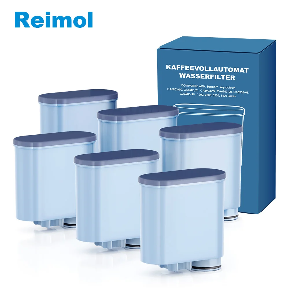 Reimol Neu 6 Stück Wasserfilter für Kaffeemaschinen, Ersatzfilter für Philips AquaClean CA6903/10 CA6903/22, kompatibel mit Saeco Image