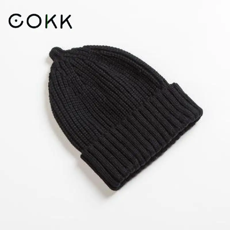 COKK Nette Hut Frauen Herbst Winter Beanie Gestrickte Hüte Für Frauen Mädchen Motorhaube Dicke Warme Mützen Hut Weibliche Design Neue gorro Image