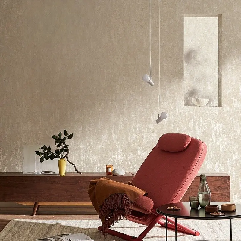Vliestapete im französischen Vintage-Stil, einfache einfarbige, atmungsaktive, strukturierte Wandverkleidungen für Wohnzimmer, Schlafzimmer, Küche