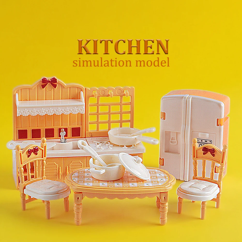 Puppenhaus Multi Color Theme Möbel Modell 1/12 Miniatur Wohnzimmer Küche Badezimmer Möbel Ornament Kindergeschenk