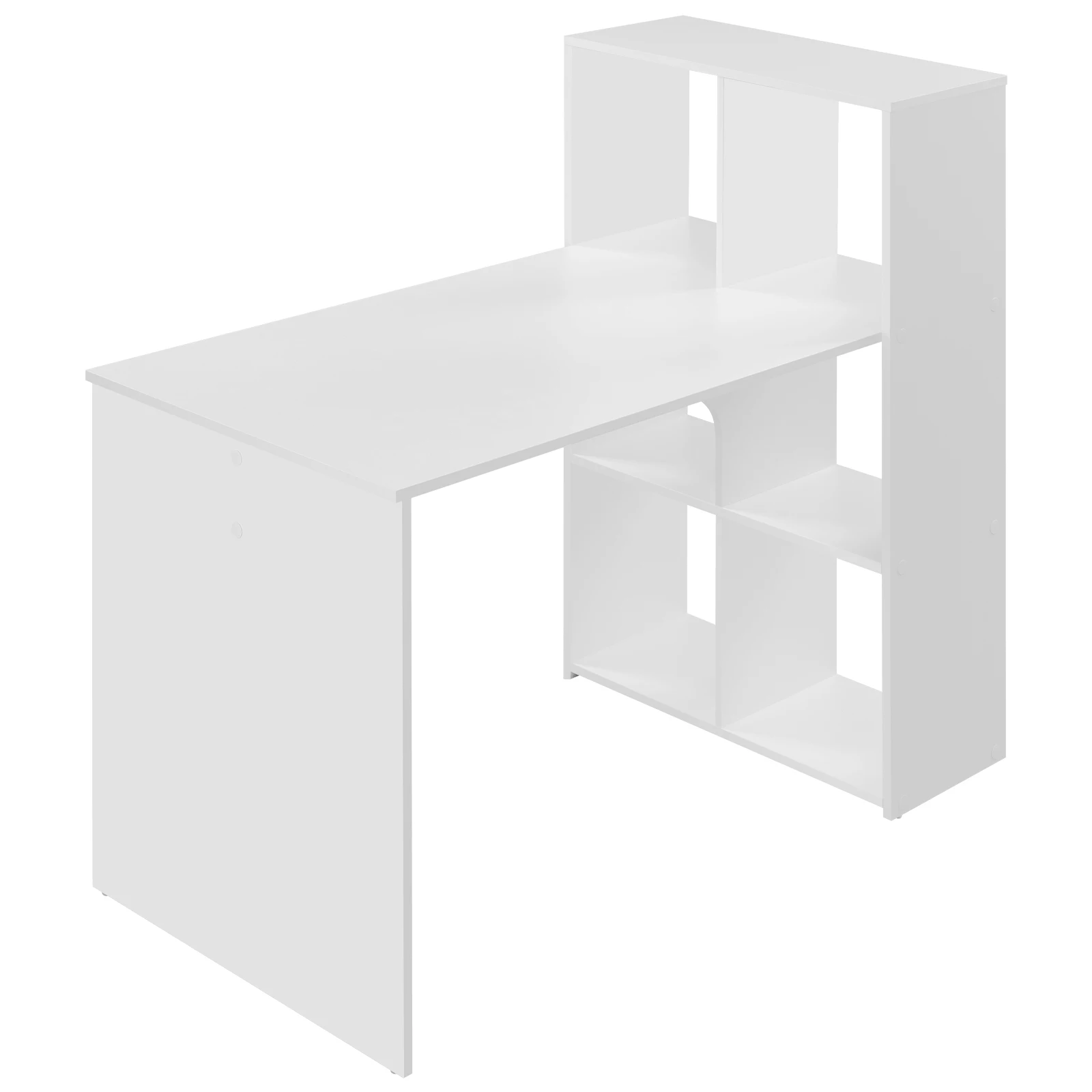 WOLTU Weißer PC-Computertisch aus Holz, Büro-Ecktisch mit Ablagefach, 120 x 63 cm, Arbeitsplatz für Arbeitszimmer, Wohnzimmer, Schlafzimmer