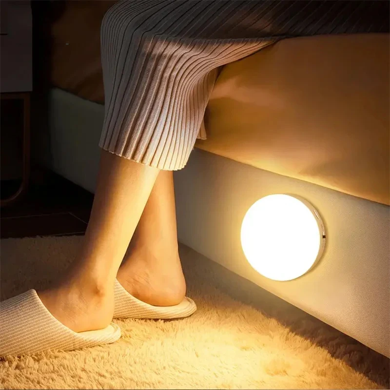 1/2/4 stücke Wiederaufladbare Motion Sensor LED Nachtlicht Wand Dekoration Schlafzimmer Nacht Lampe Küche Schrank Lichter Kind nachtlicht