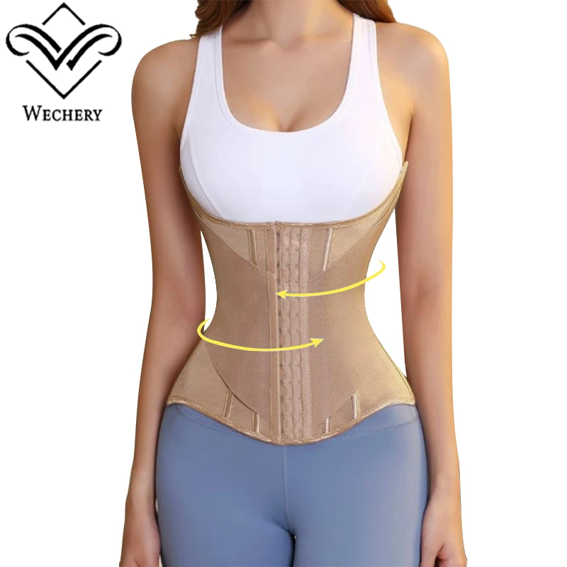 Wechery Taillentrainer für Damen, Body Shaper, schlankere Bauchkontrolle, Taillenformer, Gürtel, enge Sanduhr-Hülle, flacher Bauch, Unterwäsche Image