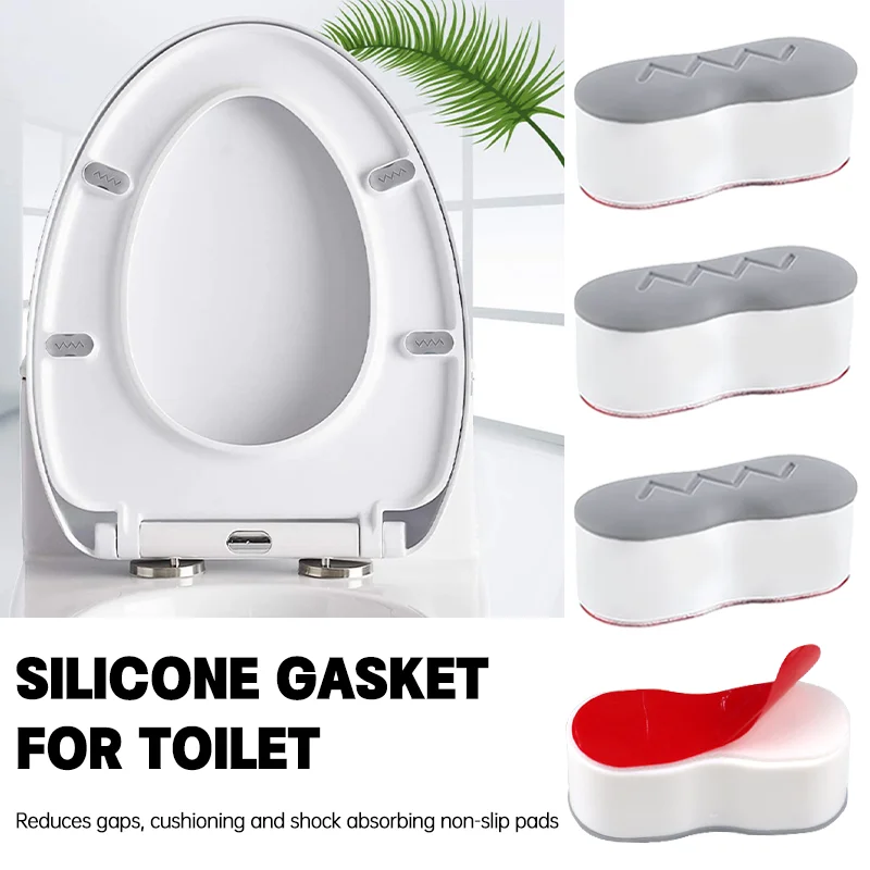 4/8/12 Stück Toilettensitz-Stoßstange, Bidet-Sitz-Stoßstangen mit starkem Puffer und Klebefunktion für Bidet-Aufsatz, halten den Toilettensitz Image