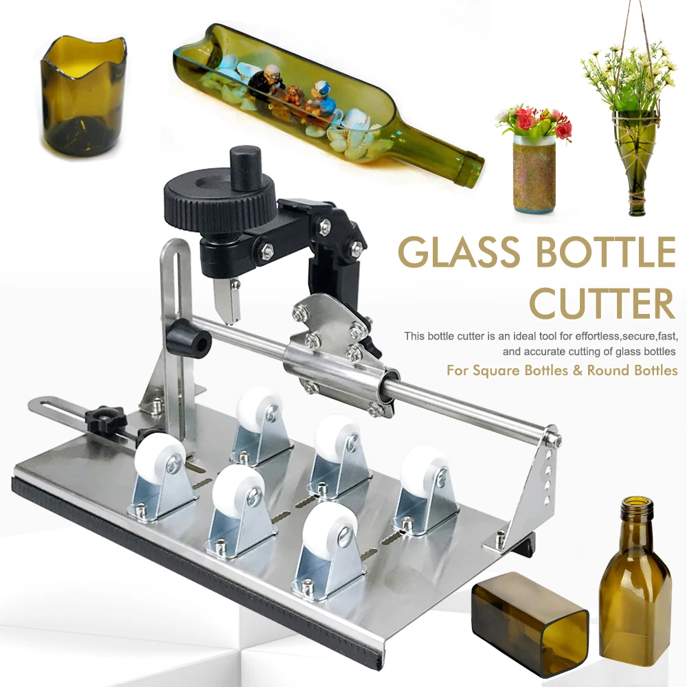 Glasflaschen schneider-profession elles DIY-Glass chneid werkzeug für quadratische, runde Flaschen und Engpässe mit Zubehör Image