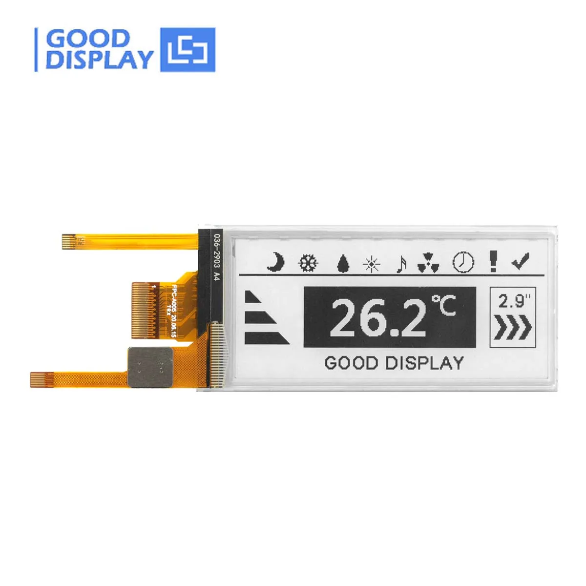 2,9-Zoll-Touchscreen E-Paper mit Frontlight E-Ink-Display für Kristallklare und Interaktive Anzeige, GDEY029T94-FT01 Image