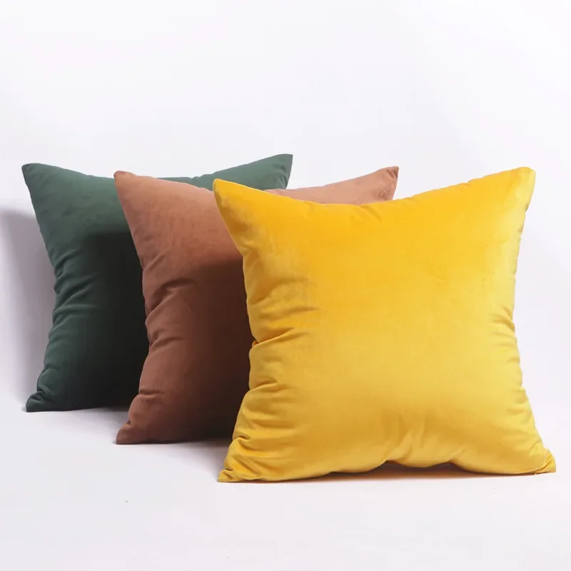 Samt-Kissenbezug, weicher Kissenbezug, 45 x 45 cm, Kissenbezug für Wohnzimmer, Sofa, Dekoration, nordische Heimdekoration, Überwurf-Kissenbezug Image