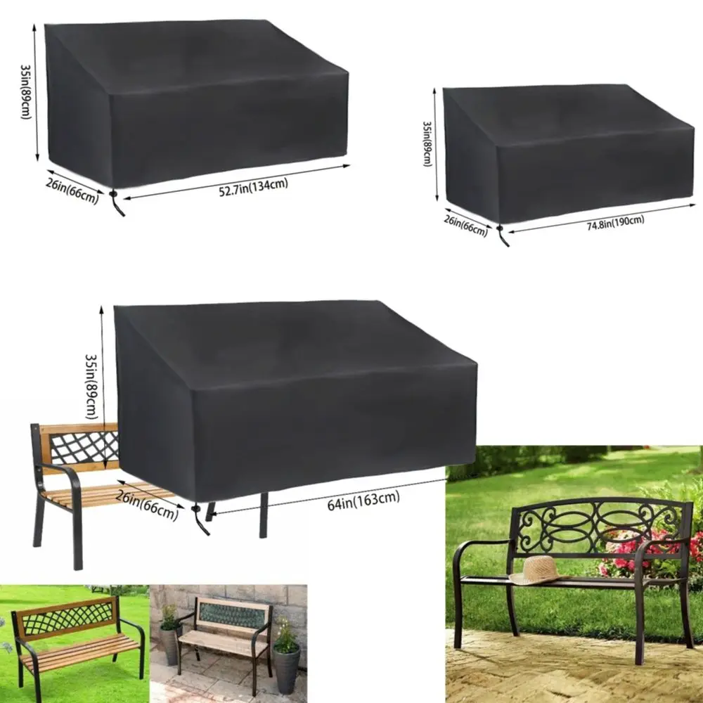 1 Stück Robuste Outdoor-Möbelabdeckung Garten-Sofabezug für 2 3 4 Sitzer Bankbezug aus Oxford-Gewebe Garten Rasen Terrassenabdeckung 89/55cm