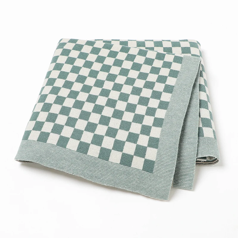 Neugeborenen Baby Decken Baumwolle Weiche Kleinkind Kind Bettwäsche Sofa Krippe Quilt 100*80 CM Plaid Infant Junge Mädchen Kinderwagen wickeln Swaddle Stricken Image