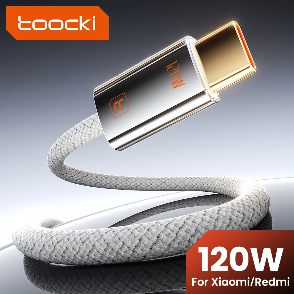 Toocki 120 W USB Typ C Kabel Super Schnelle Lade QC3.0 6A Zink-legierung Für Xiaomi 15 14 Redmi OPPO vivo iQOO iPhone17 Datenkabel Image