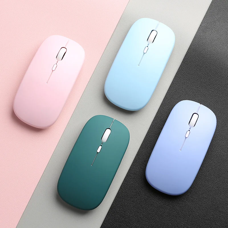 Bluetooth-Maus für Notebook-PC, Computer, Akku, ultradünne kabellose Maus für iPad, Samsung, Huawei, Lenovo, Android, Windows-Tablet Image