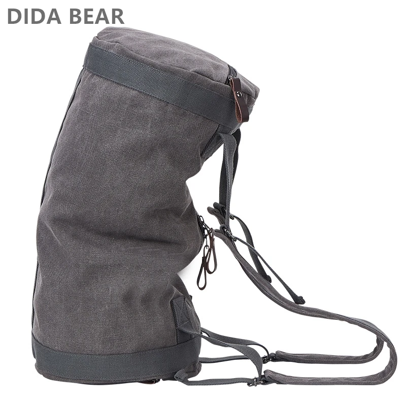 Hohe Qualität Männer Rucksäcke Große Kapazität Reisetasche Mann Bergsteigen Rucksack Männlichen Wasserdichte Leinwand Eimer Schulter Taschen Image