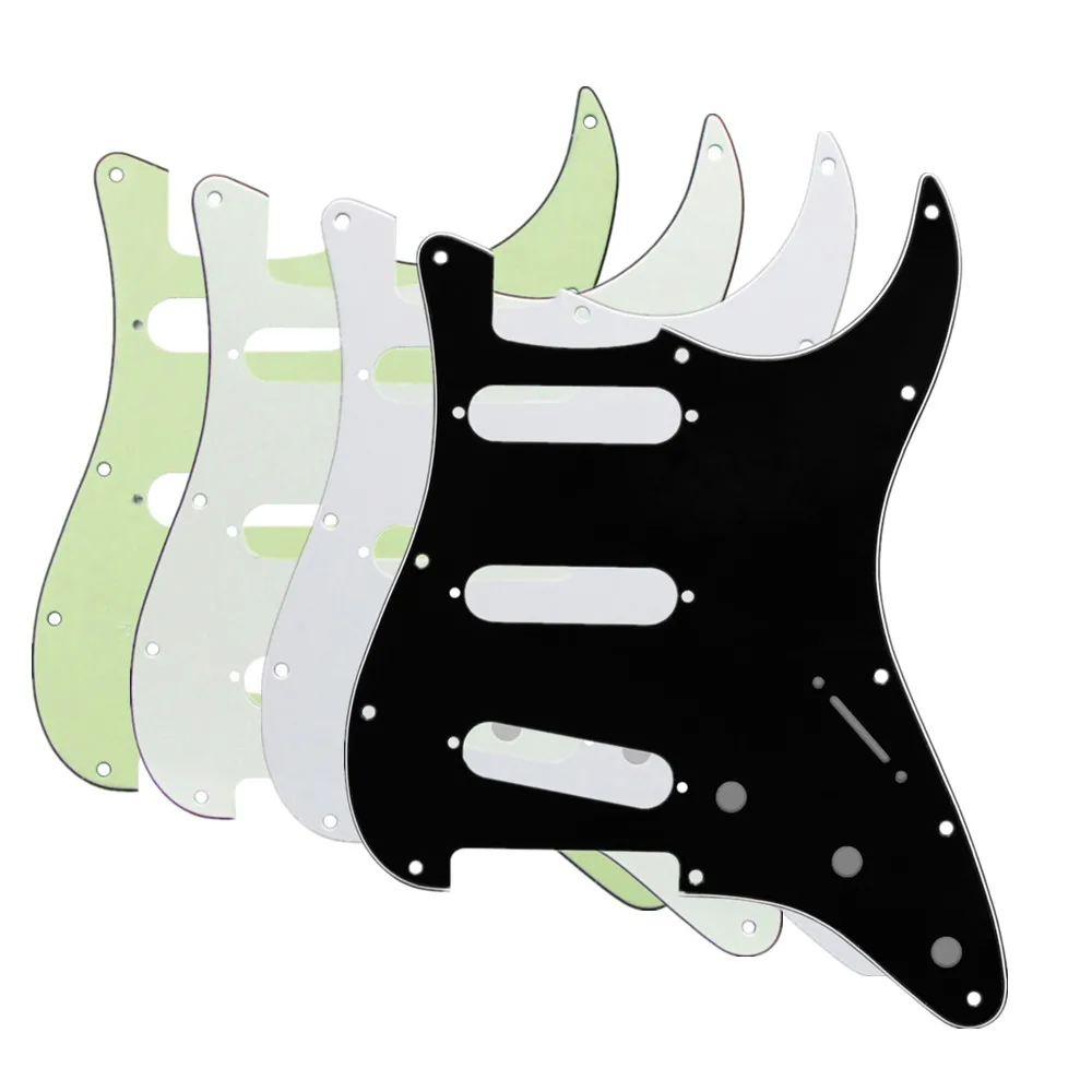 Fleor 1pc st sss E-Gitarre Schlagbrett Kratz platte & Schrauben für 11 Löcher Gitarren teile, 4 Farben wählen Image