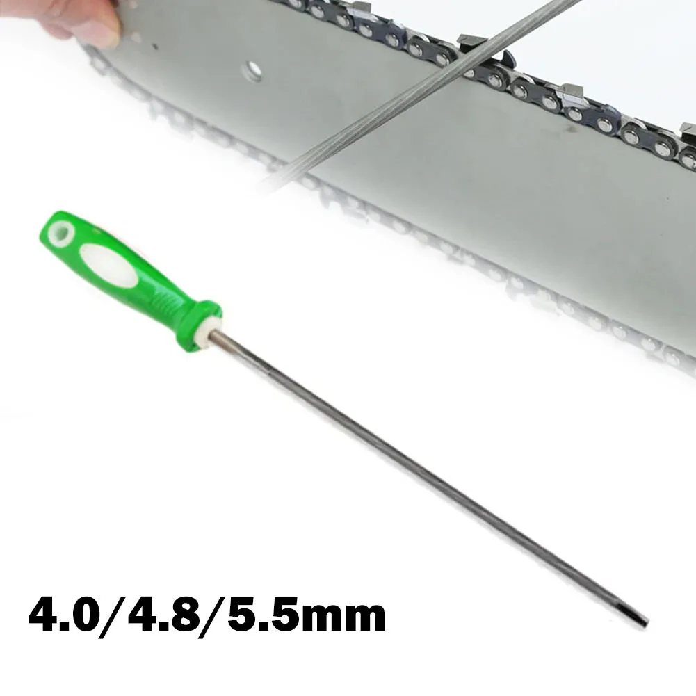 1 stücke 4,0/4,8 Runde High Carbon Stahl Schärfen Kettensäge Kette Dateien Spitzer Kunststoff Griff Hand Werkzeuge Zubehör Image