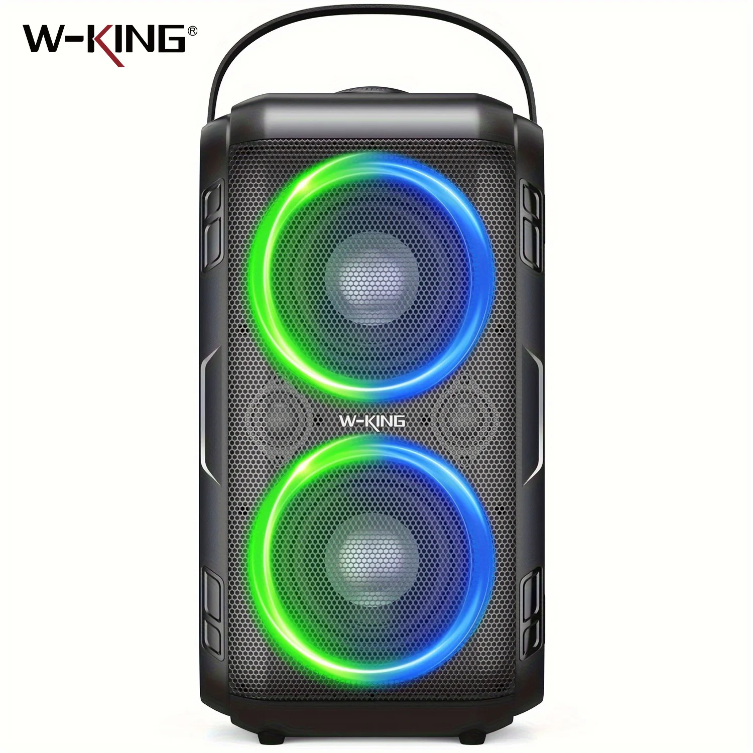 W-KING T9-2 80W RMS Party Tragbare Lautsprecher Bluetooth Kabellose Boombox/4 Treiber (2*4,04'' Tieftöner), Riesiger 105dB Klang Großer Lautsprecher Image