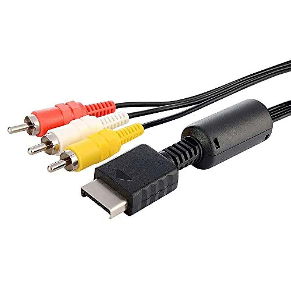 Verbindungskabel RGEEK PS2 PS3 AV zu RCA Composite-Kabel für Sony Playstation 2 PS3 (6FT) zur Anzeige auf TV/Monitor