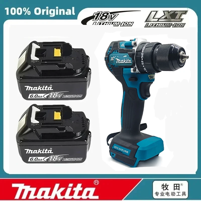 100% Original Makita DDF487 18V Schraubendreher Bürstenloser Bohrer Schlagbohrer Elektrowerkzeug Makita 18V Akku 6,0 Image