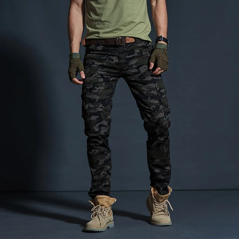 Männer Military Style Cargo Hosen Männer Wasserdicht Atmungsaktiv Männliche Hosen Jogger Armee Taschen Casual Hosen Plus Größe