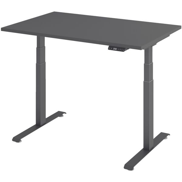 BaseLite Schreibtisch höhenverstellbar (elektrisch) »Base« 120 cm Gestell grafitfarben Graphi, 120x129.5x80 cm Image